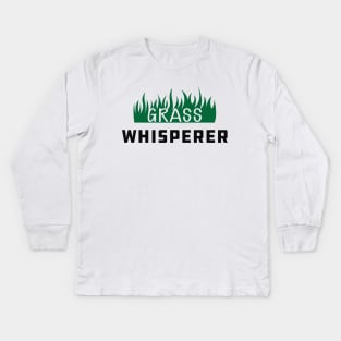 Mower - Grass Whisperer Kids Long Sleeve T-Shirt